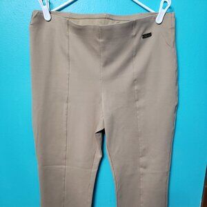 Rafaella Comfort Pant size 14 tan/camel pull-on, no pockets